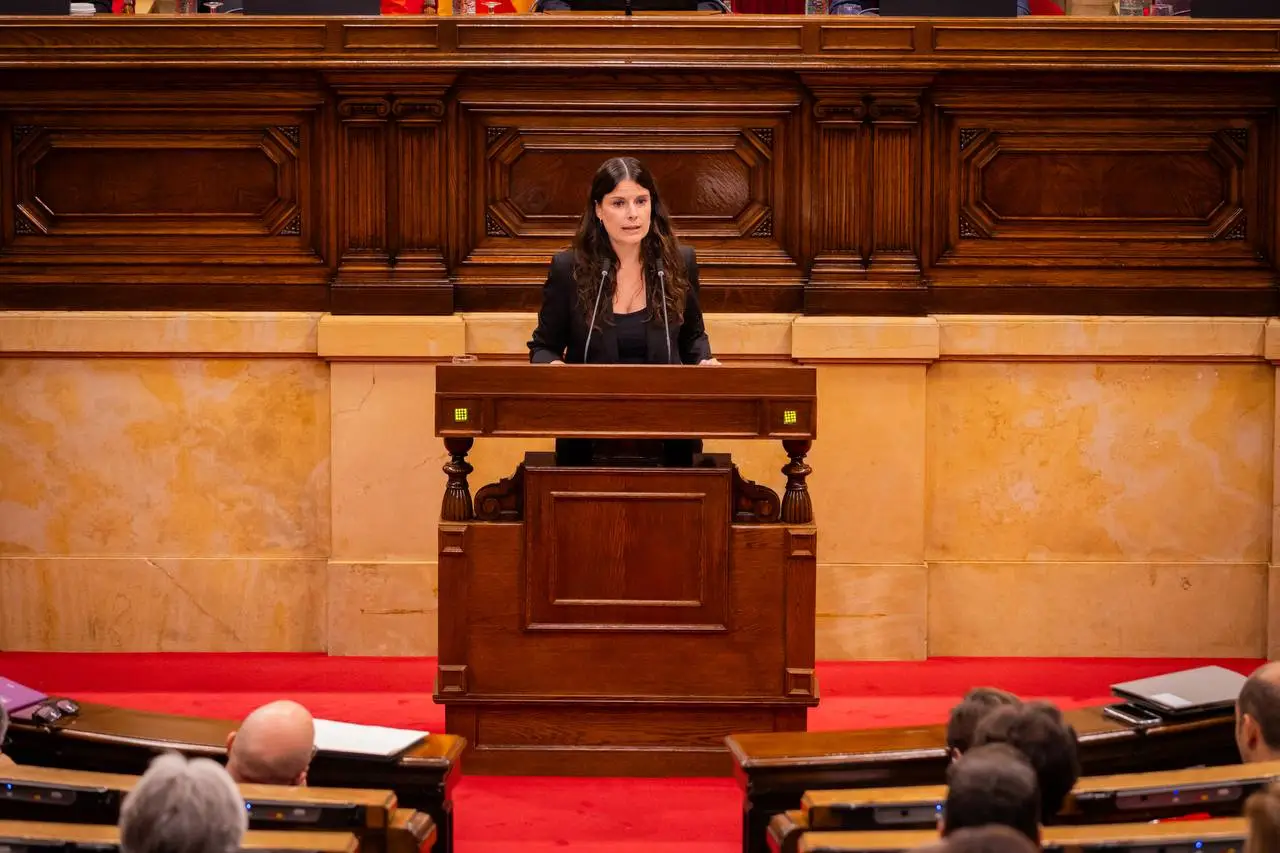 La presidenta del grup parlamentari, Mònica Sales, al Debat de Política General