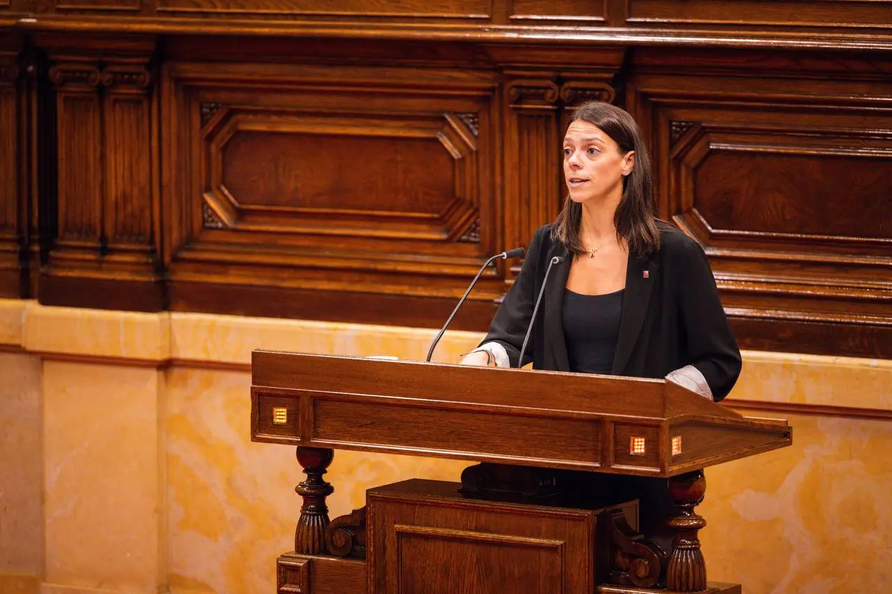 La diputada Montse Ortiz al Ple del Parlament