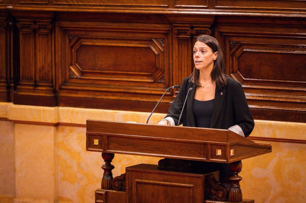 La diputada Montse Ortiz al Ple del Parlament